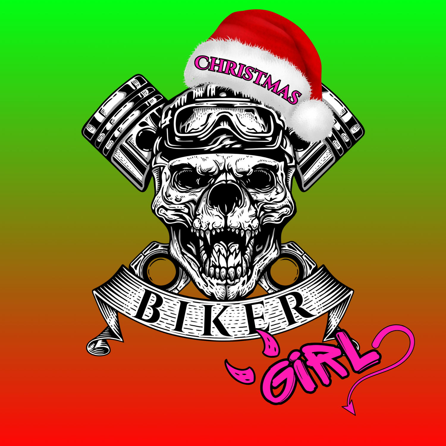 Christmas Biker Girl